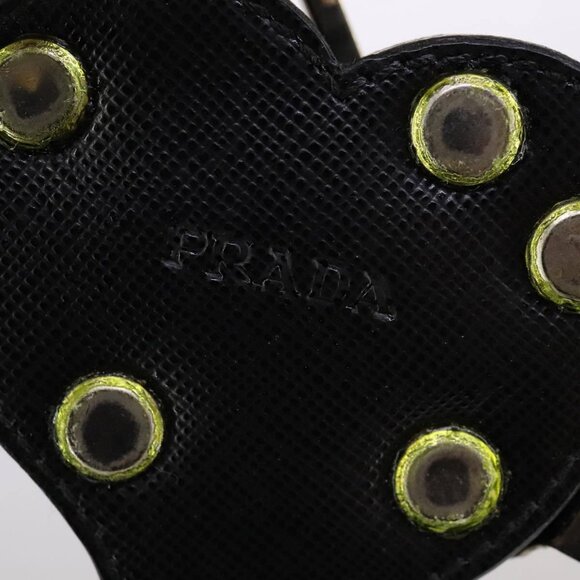 PRADA Key Ring Leather Black Auth ac3522 - Picture 6 of 14